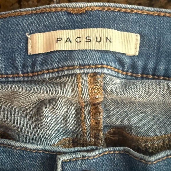 PacSun Two-Tone Blue High Rise Jegging Skinny Jeans - Picture 3 of 6